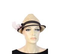 Trachtenhut ALLGÄU REBELL "München", Damen, braun, Stroh, Antik-Look, Hüte, aus Bast, Made in Italy (71474217-0) braun