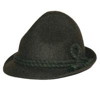 Trachtenhut Loden Hut grün Fischer Trachten Lodenhut Dreispitz für Herren Damen Bergsteiger Förster Jäger Wandern Jagd Tracht Berg Fischer Wanderhut Forst Wald Freizeithut olivgrün, Größe:59