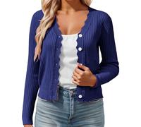 Trachtenjacke Damen Kurz Strickjacke Bolero Cardigan Oktoberfest Trachten Dirndl Jacke Elegant Langarm V Ausschnitt Strickjacken Festlich Leichte Jäckchen Übergangsjacke 1