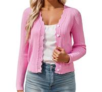 Trachtenjacke Damen Kurz Strickjacke Bolero Cardigan Oktoberfest Trachten Dirndl Jacke Elegant Langarm V Ausschnitt Strickjacken Festlich Leichte Jäckchen Übergangsjacke 1