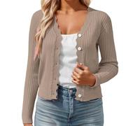 Trachtenjacke Damen Kurz Strickjacke Bolero Cardigan Oktoberfest Trachten Dirndl Jacke Elegant Langarm V Ausschnitt Strickjacken Festlich Leichte Jäckchen Übergangsjacke 1