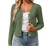 Trachtenjacke Damen Kurz Strickjacke Bolero Cardigan Oktoberfest Trachten Dirndl Jacke Elegant Langarm V Ausschnitt Strickjacken Festlich Leichte Jäckchen Übergangsjacke 1