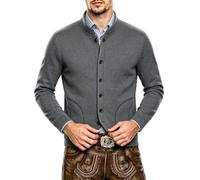 Trachtenjacke Herren - Traditioneller Trachtenjanker mit Knopfleiste Strickjacke Herren Oktoberfest Outfit Lederhosen Jacke Trachtenweste, Trachtenmode für Männer