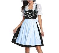 Trachtenkleid Damen Midi Dirndl Kleid Elegant Dirndlkleid GroßE GrößEn Trachtenrock DirndlschüRze Cosplay DienstmäDchen Bayern Kleider Modische Bierkleid Trachtenmode FüR Oktoberfest Karneval