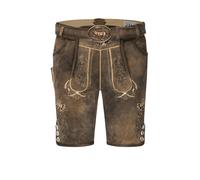 Trachtenlederhose NÜBLER "Lederhose kurz Konrad", Herren, Gr. 52, EURO, braun, Obermaterial: 100% Lammleder LEL., Hosen (63675325-52) braun