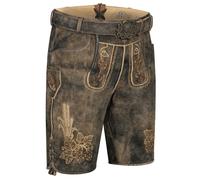 Trachtenlederhose NÜBLER "Lederhose kurz Kuno", Herren, Gr. 50, EURO, braun, Obermaterial: 100% Lammleder LEL., Hosen (32120951-50) braun