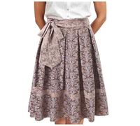 Trachtenrock Damen Elegant Oktoberfest Röcke Knielang Dirndl Rock Faltenrock Große Größen Trachten Rock Dirndlrock Karneval Damenrock Leicht Trachtenkleid