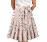 Trachtenrock Damen Knielang Große Größen Modern Dirndlrock Vintage Trachten Faltenrock Midi Oktoberfest Dirndl Rock Plisseerock Bierfest Leicht Unterrock