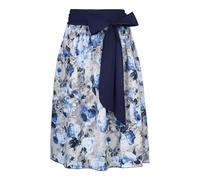 Trachtenrock Dirndlset Damen Rock mit Schleife Blau Blumenmuster Baumwolle 40