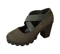 Trachtenschuhe Damen Elegant und Bequem Oktoberfest Dirndl Schuhe mit Blockabsatz Mary Janes Damen-Pumps Festliche Absatzschuhe High Heels Tanzschuhe Hochzeitsschuhe