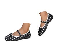 Trachtenschuhe Damen Mary Jane Schuhe Mit Riemchen Bequem Halbschuhe Elegant Sommer Ballerinas Tanzschuhe Weiche Breite Füße Sommerschuhe Sportlich Riemchenballerina