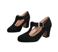 Trachtenschuhe Damen Schuhe Zum Dirndl Highheels Pumps Mit Blockabsatz Schwarze Hohe Oktoberfest Outfit Trachten Damenschuhe Elegant Bequem Hochzeitsschuhe Slingpumps