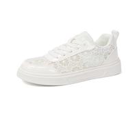 Trachtenschuhe Damen Sneaker Damen Sommer Spitzen Flach Trachtenschuhe Dirndl Schuhe Mesh Atmungsaktive Turnschuhe Elegant Bequem Stoffschuhe Oktoberfest Outdoor Brautschuhe Hochzeitsschuhe