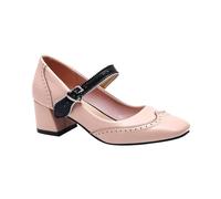 Trachtenschuhe Damen Trachten Hochzeiten Dirndl Schuhe Plattform Pumps Party-Schuhe Runde Brautschuhe Zehenpartie Rockabilly Festival Zehenbereich Geschlossene
