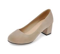 Trachtenschuhe Damen, Trachtenschuhe Damen Slingback Absatzschuhe Pumps Mary Jane Shoes High Heels Hochzeitsschuhe Elegant Riemchenpumps Trachten Tanzschuhe Dirndl Schuhe, Beige, 34