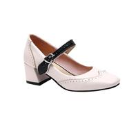 Trachtenschuhe Damen Zehenbereich Rockabilly Dirndl Schuhe Chunky Mit Niedrigem Party-Schuhe Festliche Brautschuhe Elegant Bequem Festival Knöchelriemen, Tanzschuhe