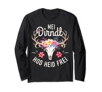 Trachtenshirt Damen Ersatz Dirndl Passend für Oktoberfest Langarmshirt