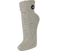 Harrys-Collection Trachtensocken mit Knopf für Damen und Herren, Farben:hellgrau, Schuhgröße:35-38