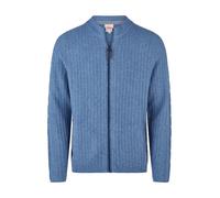 Trachtenstrickjacke SPIETH & WENSKY "Hagen", Herren, Gr. L, blau, Obermaterial: 50% Wolle WO. 50% Polyamid PA., meliert, regular fit, ohne Ausschnitt, Strickjacken, in Melierte Optik (26450143-L) blau