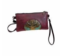 Trachtentasche Damen Klein Oktoberfest Umhängetasche Damen Vegan PU Leder Dirndltasche mit Handgelenkband & Verstellbar Abnehmbar Schultergurt, Schultertasche Tasche Reißverschluss Crossbody Bag