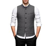 Trachtenweste Herren Oktoberfest Ärmellos Trachten Weste Trachtenmode Gilet Große Größen Trachtengilet Elegant Traditionelle Anzugweste Lodenweste Edel Festanzug Hochzeit Musik Anlass Festlichkeiten