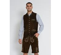 Trachtenweste JCC "31023206", Herren, Gr. 52, braun (schwarz braun), Obermaterial: 100% Ziegenleder. Futter: 100% Polyester, Westen (77477131-52) schwarz braun