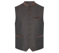 Trachtenweste NÜBLER "Trachtengilet Karl", Herren, Gr. 58, braun, Obermaterial: 70% Polyester PES. 30% Viskose CV., Westen (45254058-58) braun