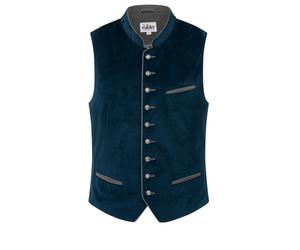 Trachtenweste NÜBLER "Trachtengilet Kurt", Herren, Gr. 48, blau, Obermaterial: 100% Polyester PES. 100% Polyester PES., Westen (11565219-48) blau