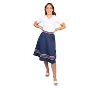 Trachtl - Anna-Marie Trachtenrock mit Eingrifftaschen Dirndl Oktoberfest Faltenrock Röcke in 6 Farben gr. 34-44 (36) (Petrolblau)