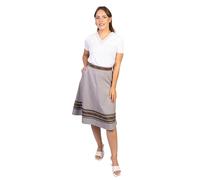 Trachtl - Anna-Marie Trachtenrock mit Eingrifftaschen Dirndl Oktoberfest Faltenrock Röcke in 6 Farben gr. 34-44 (36) (Grau)