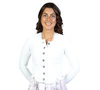 Trachtl Jacke - Trachtenjacke, Strickjacke in 4 Farben LiLa, Schwarz, Anthrazit, Weiß (Reinweiß) ORIGINAL TRACHTL Oktoberfest (34 Weiß) (Reinweiß)
