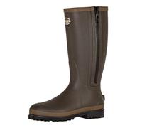 TRACKER Neopren Gummistiefel, Jagdstiefel Winter, thermo gefüttert, für Herren & Damen, mit Reißverschluss, wasserdicht, Größe 39