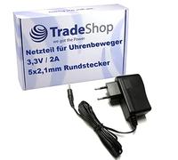 Trade-Shop 3,3V 2,0A Netzteil/Ladegerät/Ladekabel kompatibel mit Beko Birkenstock Uhrenbeweger wie 309332/5,0x2,1mm Rundstecker, Eurostecker