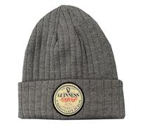 Traditional Craft Charcoal Vintage Label Strickmütze Guiness Cap für Damen und Herren Winter Beanies für Erwachsene 100% Acryl, GRAU