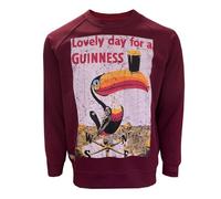 Traditional Craft Guiness Sweatshirt Toucan Lovely Day Irish Hoodie für Herren, Burgunderrot