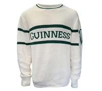 Traditional Craft Guinness G5243 Strick-Sweatshirt mit Harfenärmeln, Creme/Grün, cremefarben, M