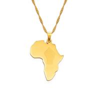 Traditioneller Flaggen-Anhänger, Afrika-Karte Mit Faust-Anhänger-Halskette, Black Lives Matter, Afrikanischer Schmuck, Klassischer Hip-Hop-Schmuck Für Damen Und Herren, Trend-Party-Modeschmuck, Ge