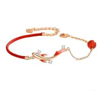Traditionelles Symbolik-Armband mit Koi-Fisch und rotem Faden für diejenigen, die Wert auf bedeutungsvolle Accessoires legen