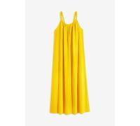 Jerseykleid BONPRIX, Damen, Gr. 36/38 (S), N-Gr, gelb (narzissengelb), Obermaterial: 97% Polyester, 3% Elasthan, lässig geschnitten, Kleider Jerseykleid, lässige Passform, ohne Ärmel, Trägerkleid-Desi