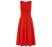 Trägerkleid GANT "JERSEY WOVEN COMBO", Damen, Gr. XL, N-Gr, perfect rot, Web, Obermaterial: 48% Baumwolle, 48% Modal, 4% Elasthan, regular fit wadenlang, Rundhals, Kleider Trägerkleid, Regular fit mit