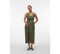 Trägerkleid MAMALICIOUS "MLEVI LIA SL JRS ANKLE DRESS 2F NOOS", Damen, Gr. XL, N-Gr, kalamata, Jersey, Obermaterial: 100% Baumwolle, unifarben, regular fit, Rundhals, Kleider Trägerkleid, Sommerkleid