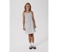 Trägerkleid NAME IT "NKFFILLO STRAP DRESS", Mädchen, Gr. 116, N-Gr, blau (misty blau), Obermaterial: 100% Baumwolle, gemustert, normal, Rundhals, Kleider Trägerkleid (61936566-116) misty blau