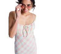Trägerkleid ROXY "Limitless Mini", Damen, Gr. L, US-Größen, coconut milk plaid swell, Obermaterial: 70% Walkfrottier, 30% Viskose;, Kleider Trägerkleid (49204667-L)