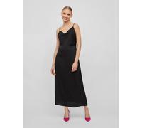 Trägerkleid VILA "VIRAVENNA STRAP ANKLE DRESS - NOOS", Damen, Gr. 44, N-Gr, schwarz, Web, Obermaterial: 100% Polyester, unifarben, slim fit, V-Ausschnitt, Kleider Trägerkleid, Sommerkleid (64896130-44