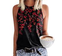 Trägershirt Damen Sommer Ärmelloses Blusentop Tanktops Frauen Rundhals Sport Crew Tees Top Schwarze Locker Oberteile Damenshirt Weiß Lang Leicht Elegant Trägershirt Tshirt Tank Top