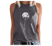 Trägershirt Damen Sommer Ärmelloses Sport Luftig Tshirt Trägertop Tank Top Rundhals Schwarze Damentop Ausgefallene Weiß Elegant Lang Tanktops Frauen Trägershirt Oberteile Blusentop