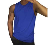 Trägershirt Herren Weiss Ärmellose Locker Weit Tanktop Unterhemden Sport Bauchweg Atmungsaktiv Lang Poloshirt Muskelshirts 5XL Baumwolle 3XL Oversized Sommer Tank Top Unterhemd