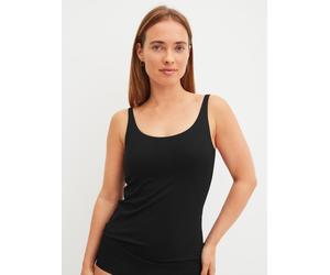 Trägertop CALIDA "Natural Skin", Damen, Gr. XS (36/38), schwarz c2c, Interlock, Obermaterial: 83% Modal (TENCEL™), 17% Elasthan, hüftbedeckend, tiefer Rundhals, Tops Trägertop, glatt, atmungsaktiv, In
