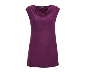 Trägertop GOLDNER "Kurzgröße Ärmelloses Top in Viskose-Jersey", Damen, Gr. 23, lila, Obermaterial: 95% Viskose CV. 5% Elasthan EL., gerade, keine/nicht relevant, Tops Trägertop, breite Träger (9874240