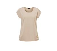 Trägertop GOLDNER "Kurzgröße Elegantes Viskoseshirt mit Rundhals", Damen, Gr. 23, gold (goldfarben), Obermaterial: 75% Viskose CV. 20% metallisierte Fasern MTF. 5% Elasthan EL., Sonstiges, Tops Träger